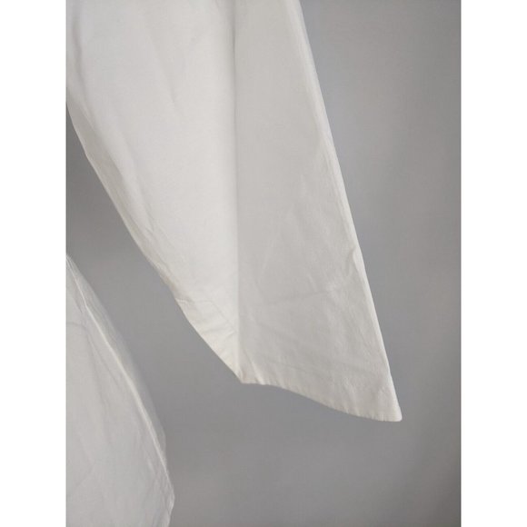 Meredith Women's Top Size 10 Ivory Long Sleeve Button Front Blouse Ruffle NEW - Picture 5 of 13